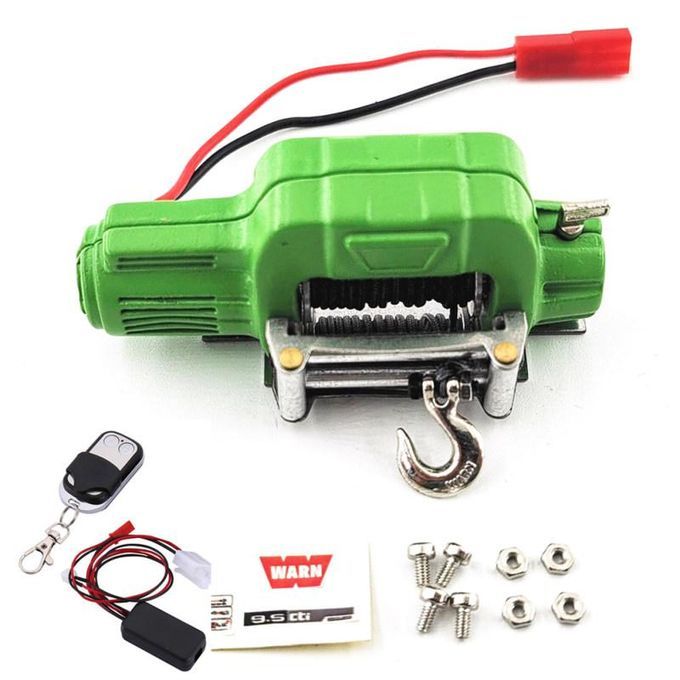 Electric Remote Control Crawl Car Winch Upgrade Parts-Black