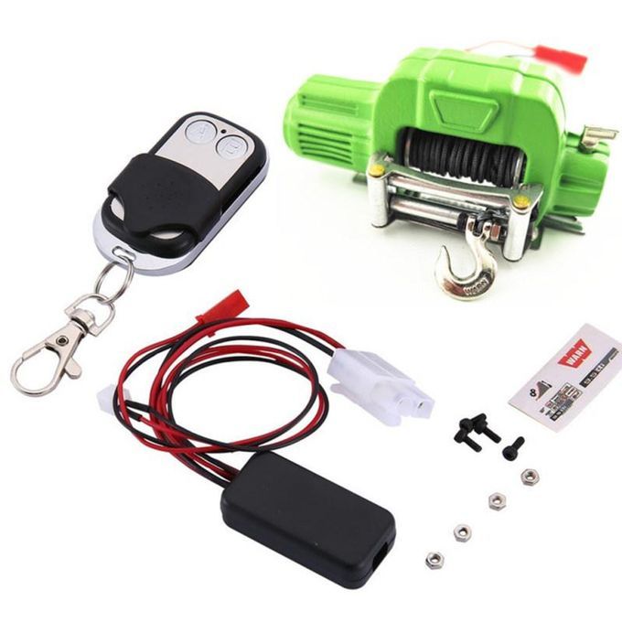 Electric Remote Control Crawl Car Winch Upgrade Parts-Black