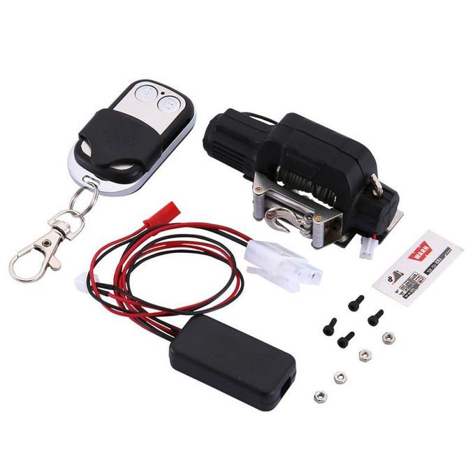Electric Remote Control Crawl Car Winch Upgrade Parts-Black