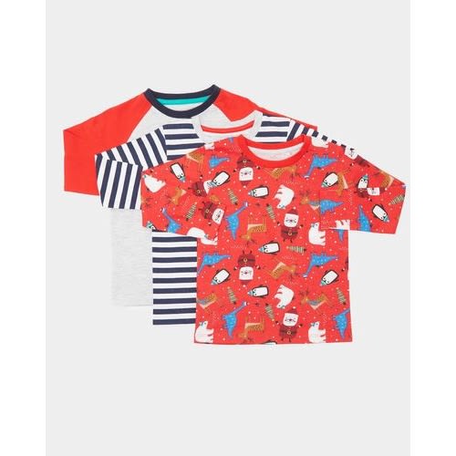 Baby Boy 3 Pack Tops- Red