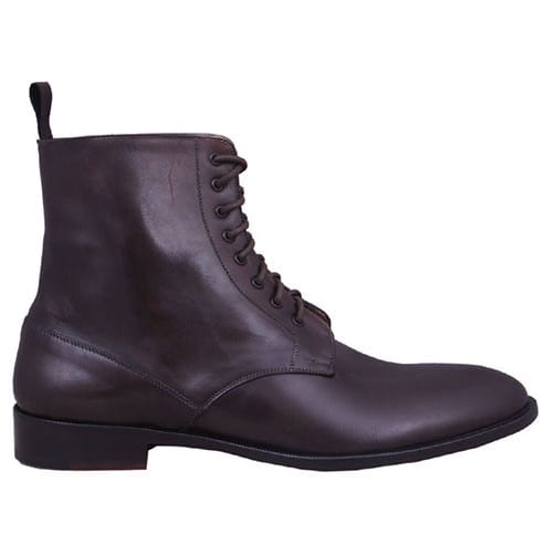 High Ankle Lace up Boot - Brown