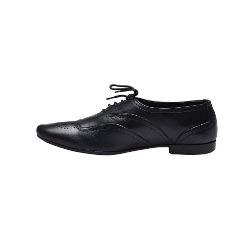 Formal Lace-up Round Toe Shoes - Black