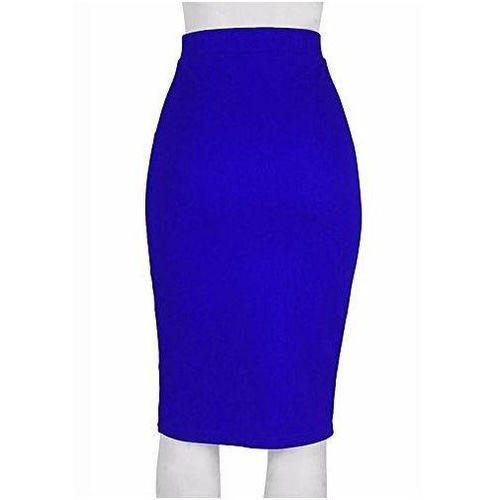 Ladies Body Con Skirt- Blue