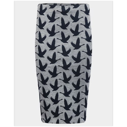 Ladies Silhouette Pencil Skirt - Grey & Black