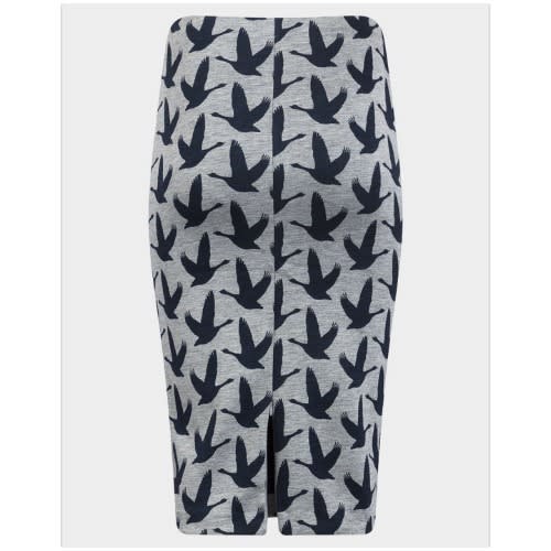 Ladies Silhouette Pencil Skirt - Grey & Black