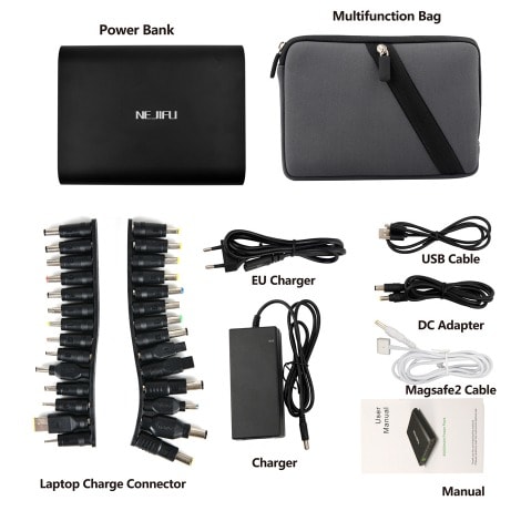 Laptop Power Bank 50000mah Dual Portable Usb With Type-c Output