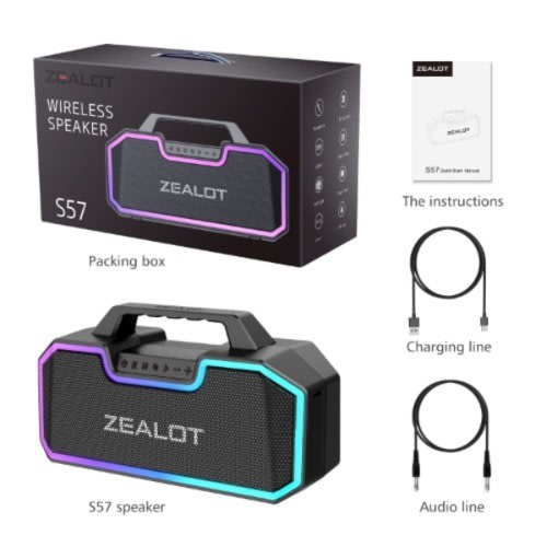T S57 Bluetooth Speaker - 80w -14400mah