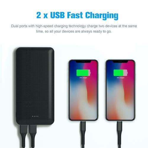 Dana Power Bank - 2usb Output / Micro USB & IOS Input - 10400mAh