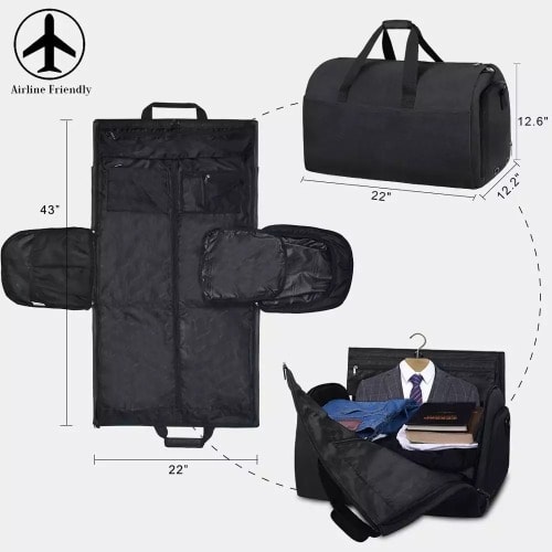 Convertible Travel & Garment Bag With Shoes Compartment