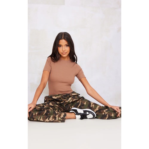 Short Sleeve Bodysuit - Mocha