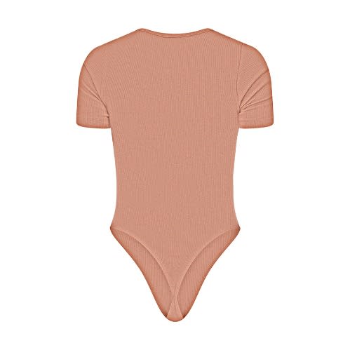 Short Sleeve Bodysuit - Mocha