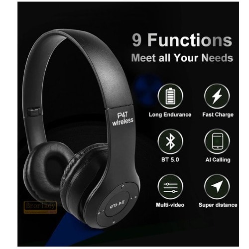 Bluetooth Over Ear Foldable Headset - P47