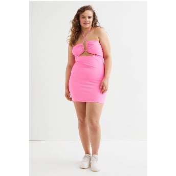 Bodycon Short Dress - Pink