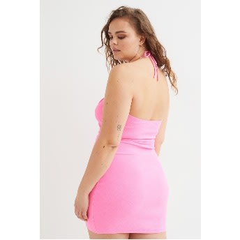 Bodycon Short Dress - Pink