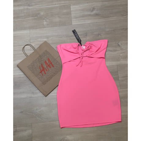 Bodycon Short Dress - Pink