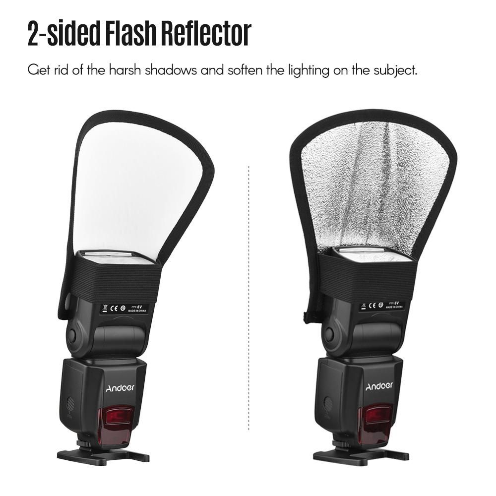 Andoer AD560 IV 2.4G Wireless Universal On-camera Slave Speedlite Flash Light GN50 with Flash Trigger Reflector Diffuser for DSLR Cameras
