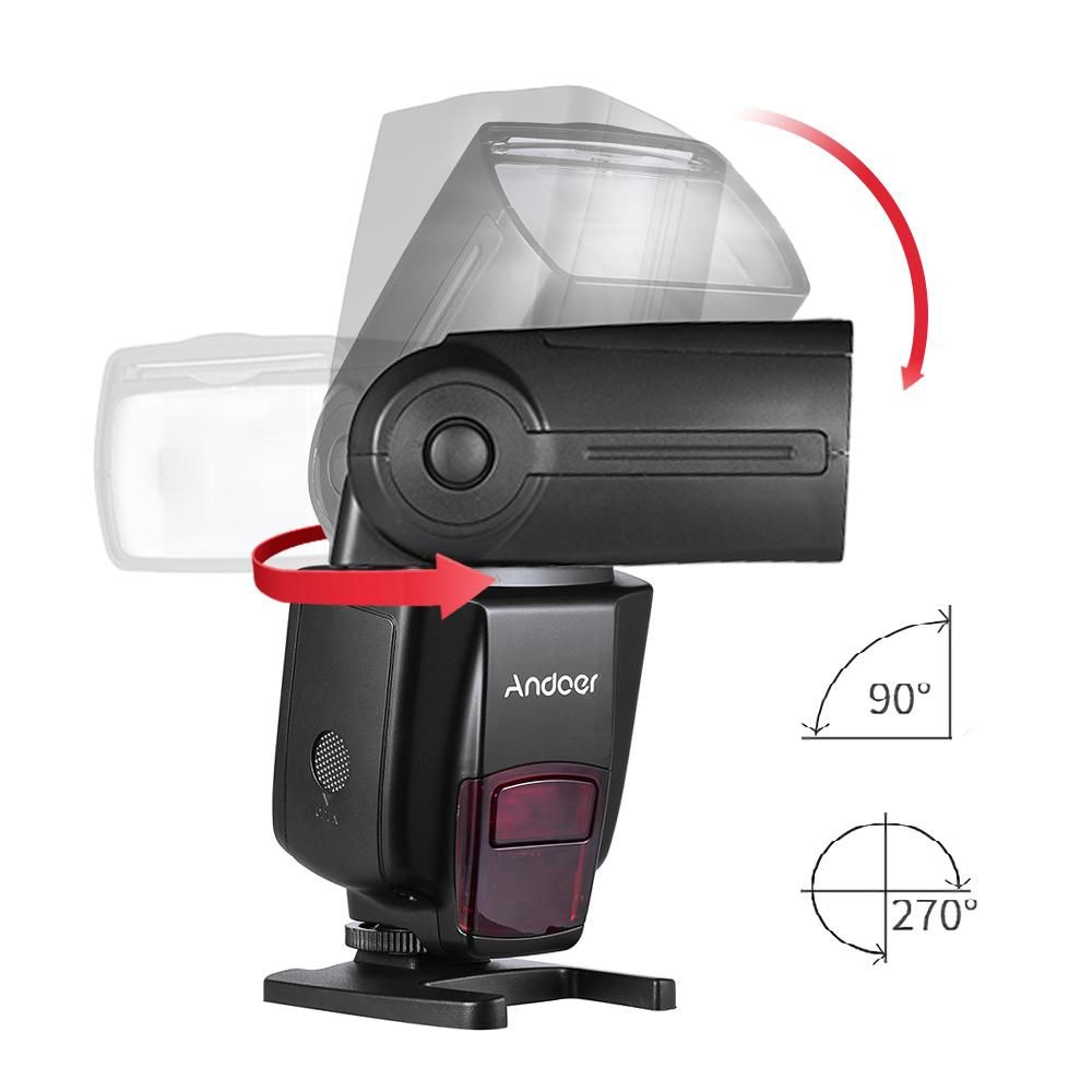 Andoer AD560 IV 2.4G Wireless Universal On-camera Slave Speedlite Flash Light GN50 with Flash Trigger Reflector Diffuser for DSLR Cameras