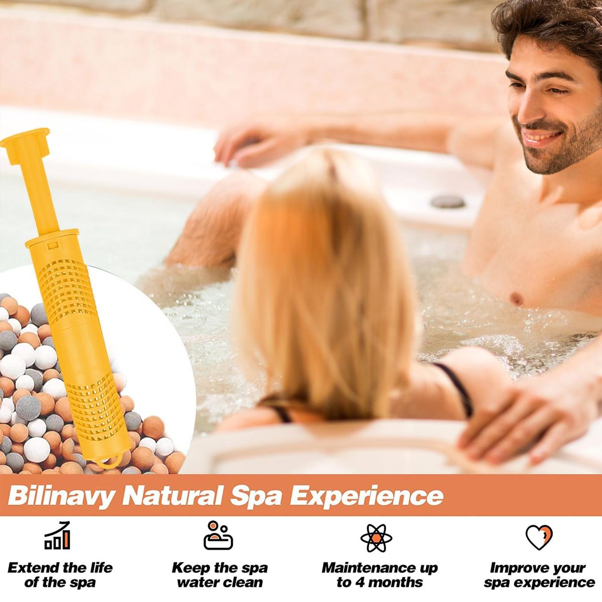 Bathtub Mineral Stick Hot Spring Zinc Mineral Ion Stick Yellow
