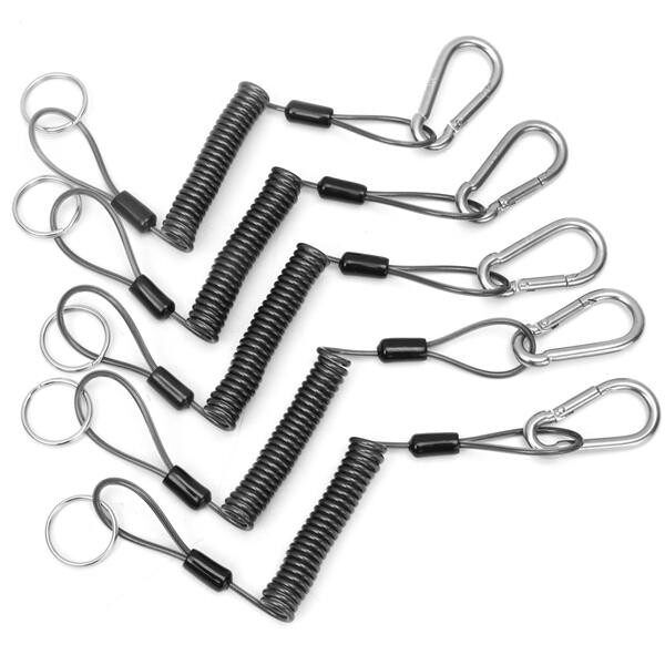 5X Pliers Lanyard Steel Coil Tether Lanyard Secure Grip Retracting Tool