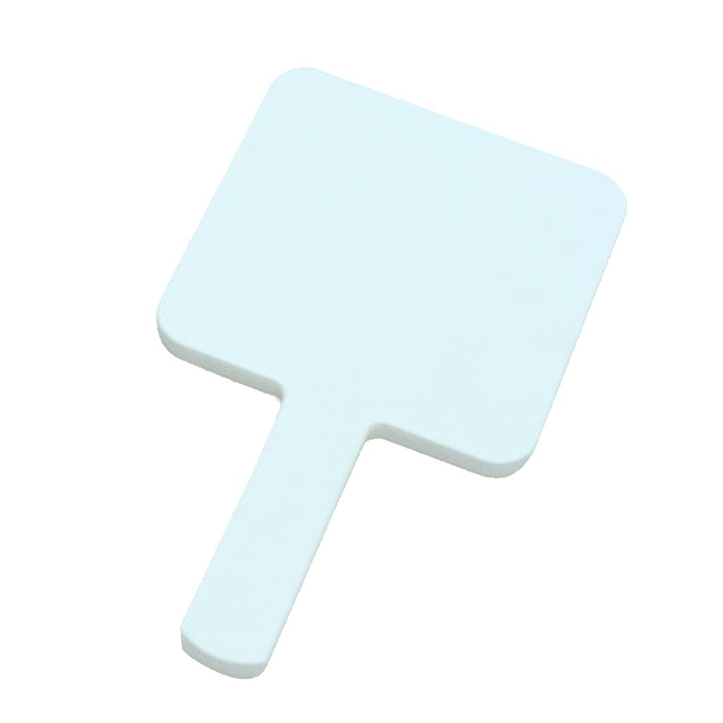 Ladies Women Modern Hand Held Round Corner Mirror Makeup