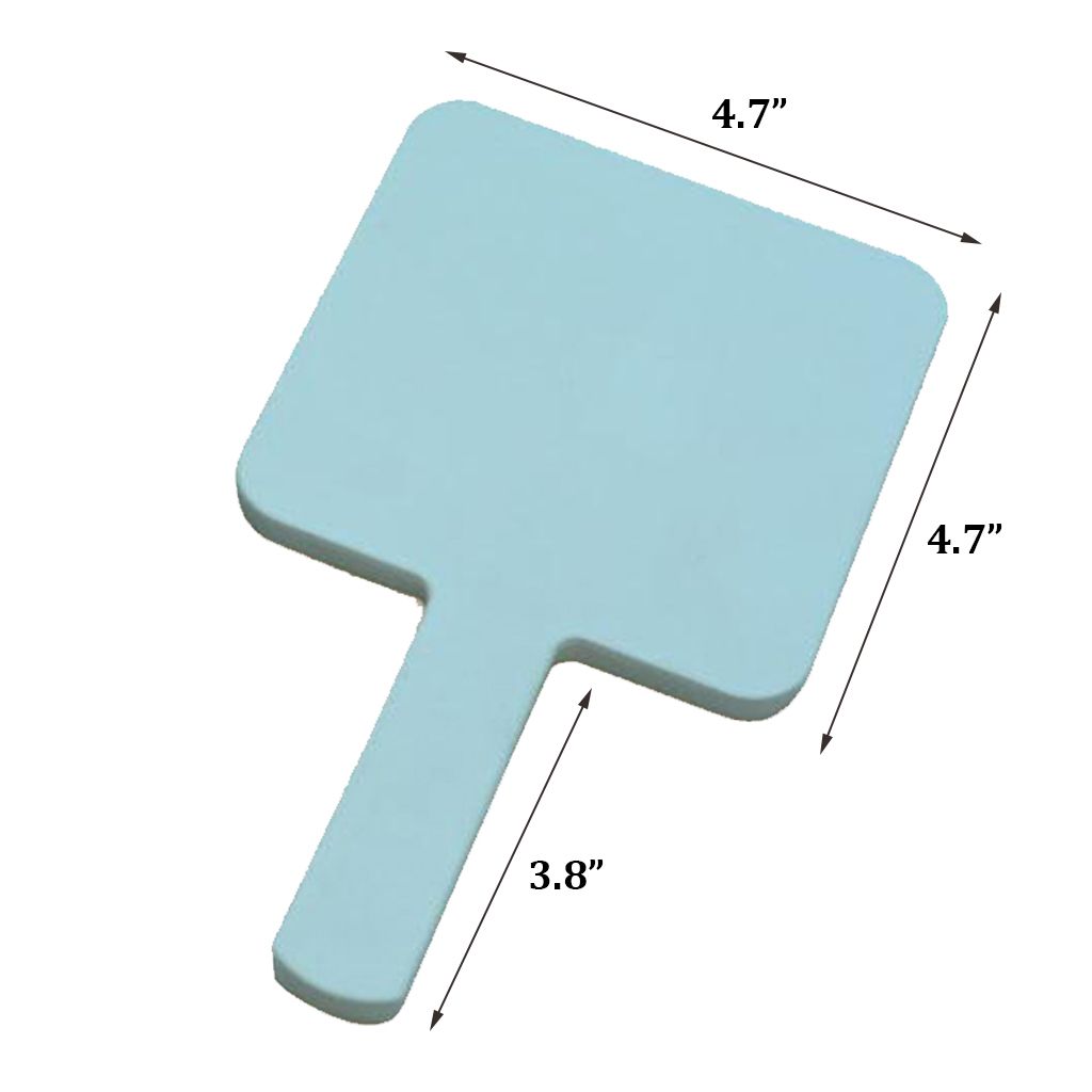 Ladies Women Modern Hand Held Round Corner Mirror Makeup