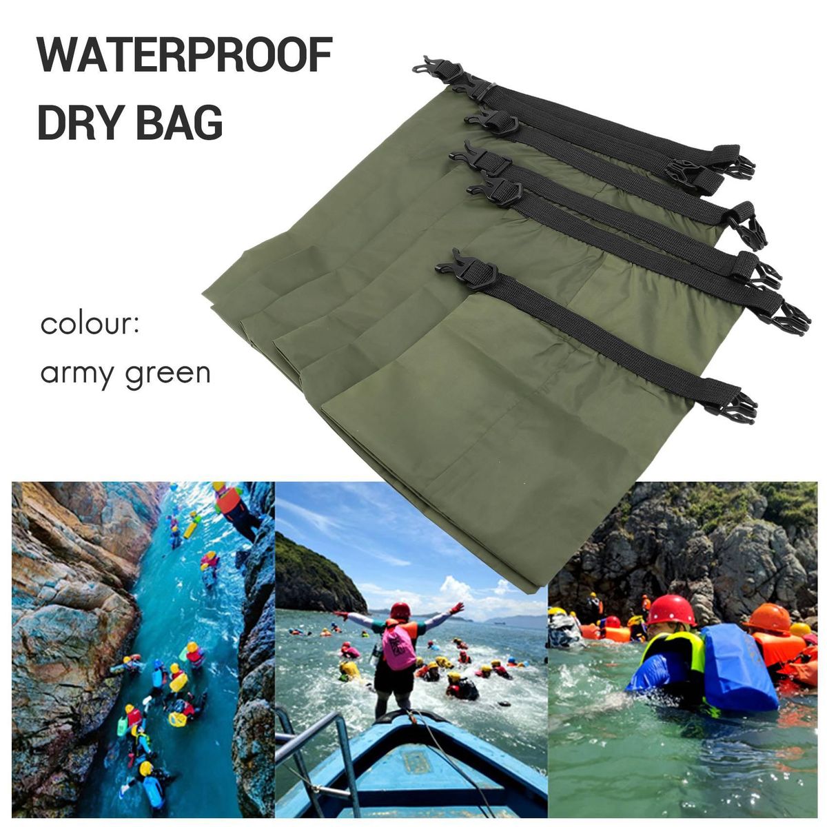 6Pcs Waterproof Dry Bag,for Rafting,Boating,Hiking,Fishing,
