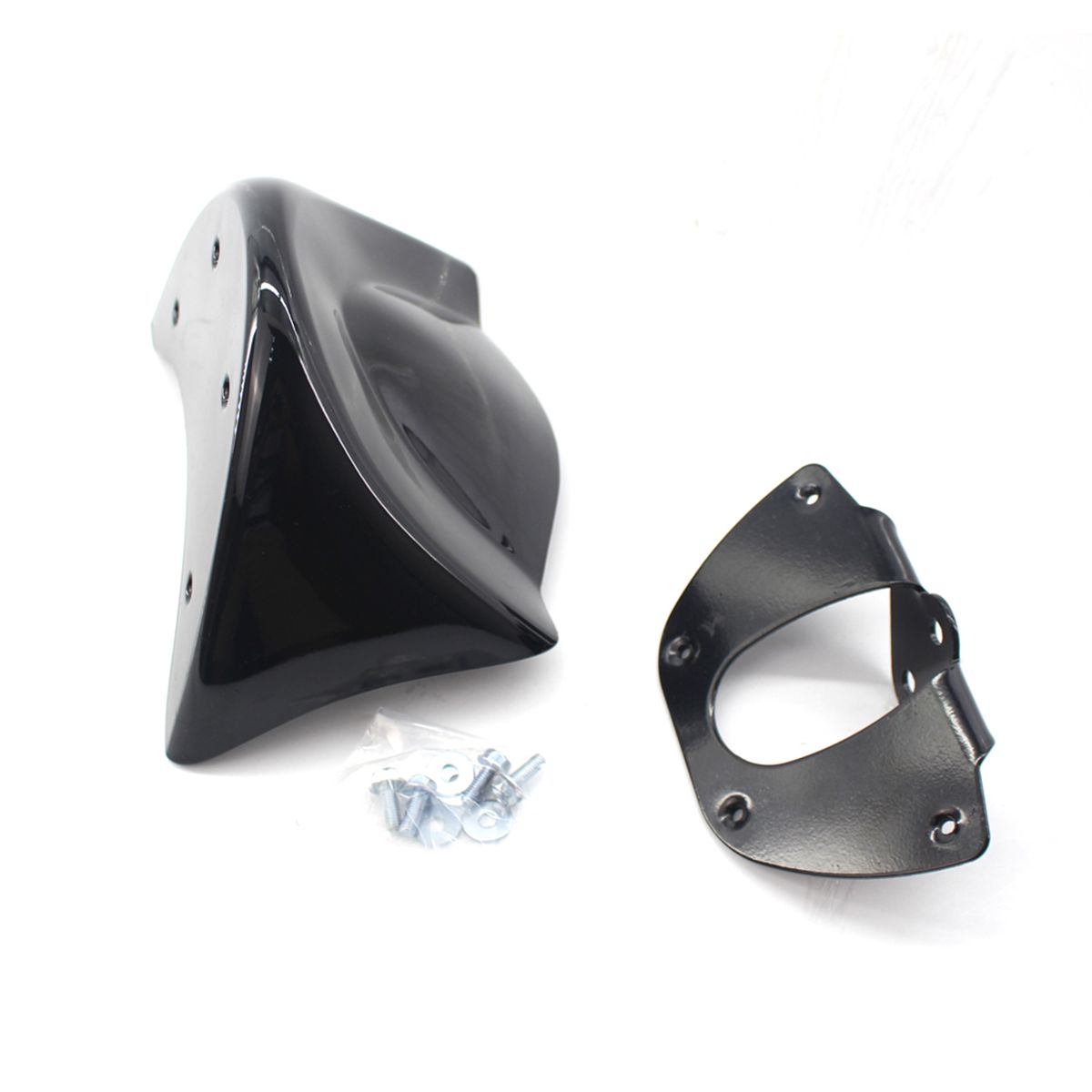 Black Motorcycle Front Chin Spoiler Air Dam Fairing Cover