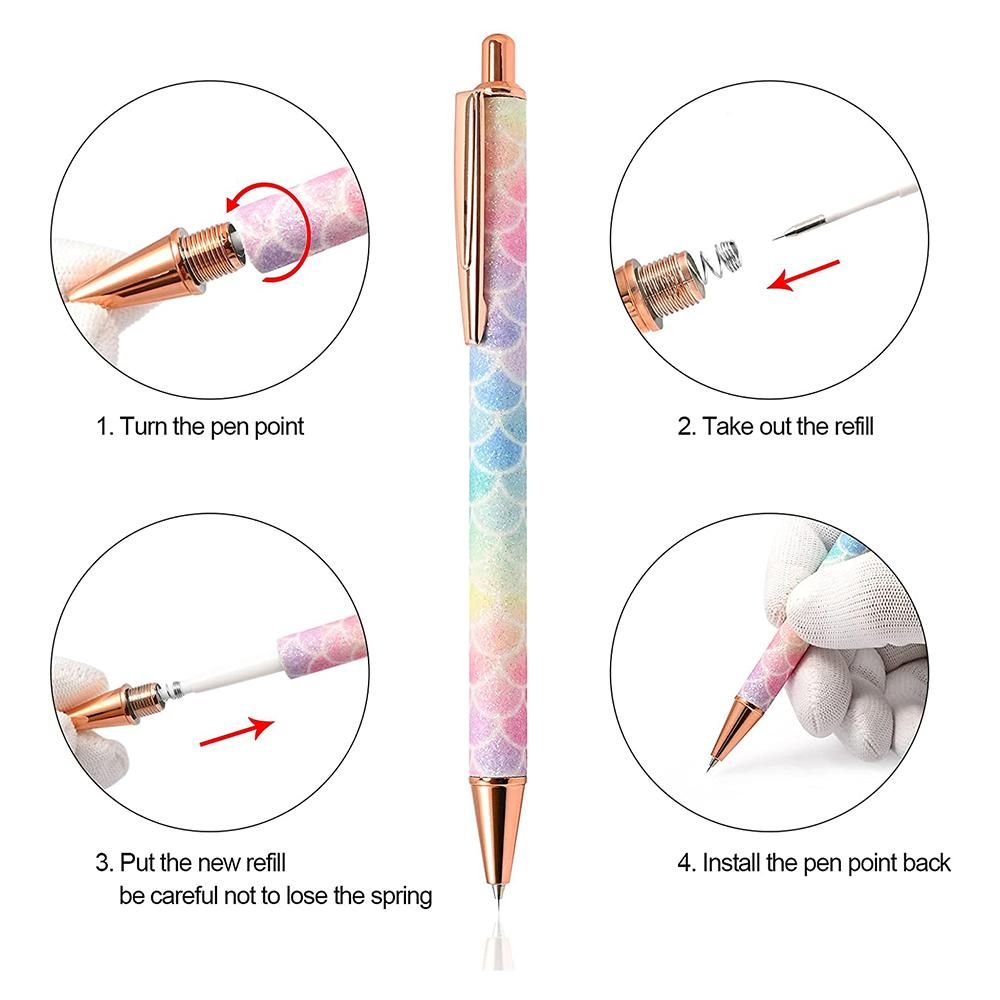 2 Pcs Glitter Weeding Pen Fine Point Pin Pen Weeding Tool for Vinyl Air Release Pen for Easy Craft Vinyl Projects