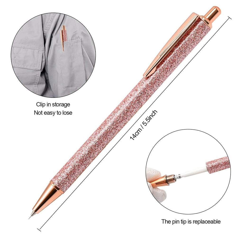 2 Pcs Glitter Weeding Pen Fine Point Pin Pen Weeding Tool for Vinyl Air Release Pen for Easy Craft Vinyl Projects
