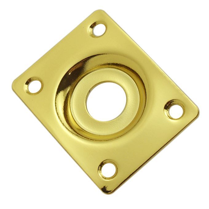 Gold Output Rectangle Jack Socket Plate W Screws For Electric Gold