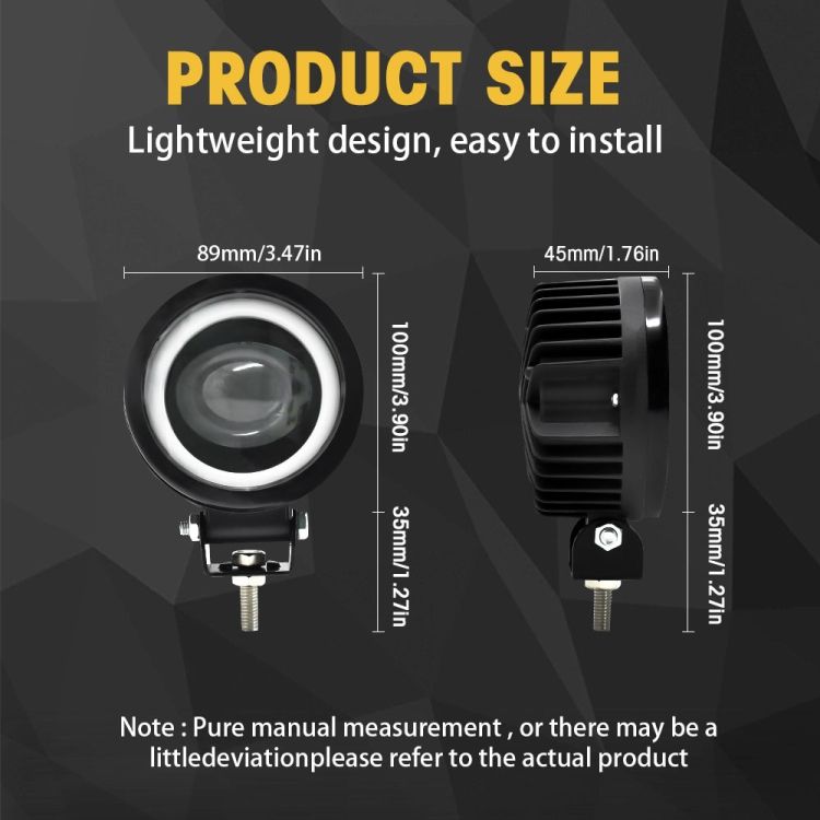 S12 Motorcycle Round Fisheye Lens Spotlight