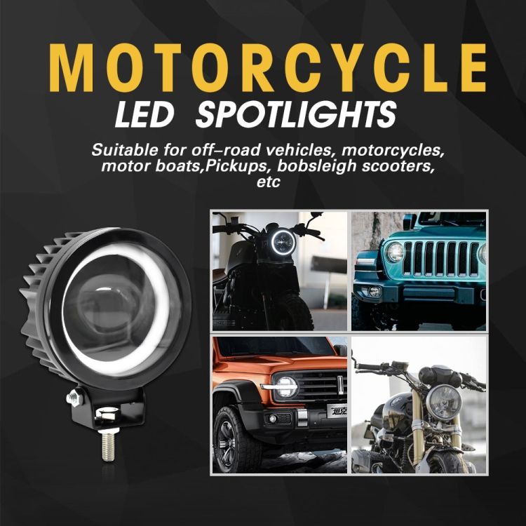 S12 Motorcycle Round Fisheye Lens Spotlight