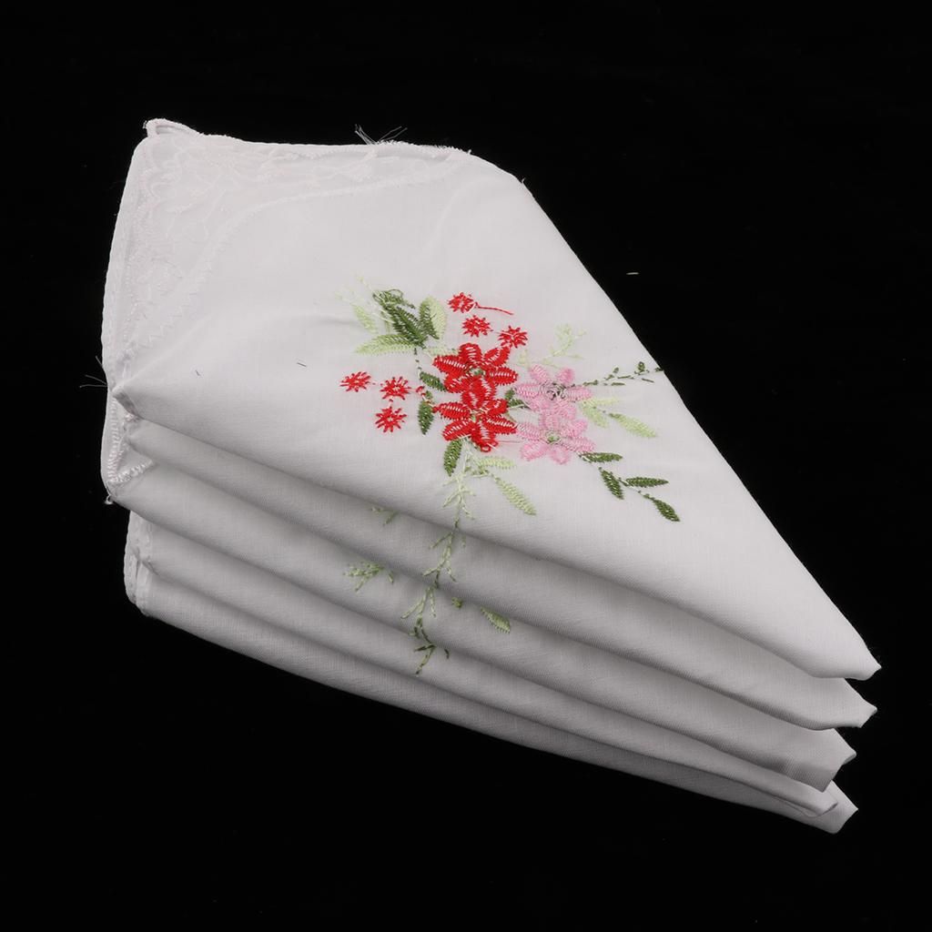 2x 5Pieces Soft Cotton Handkerchiefs For Mens Womens, Ladies Girls