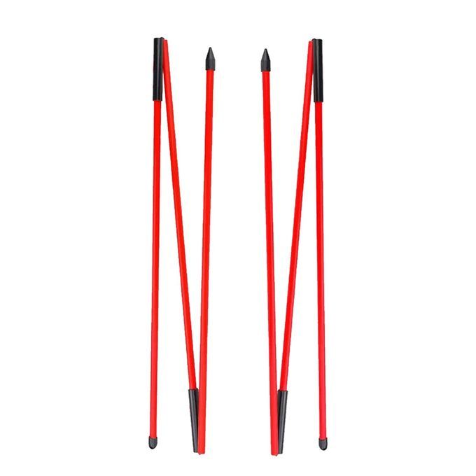 2 Pieces Golf Alignment Rods Exercise Training Sticks Aids For Red