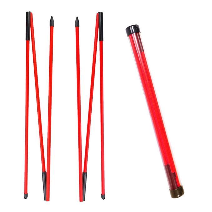 2 Pieces Golf Alignment Rods Exercise Training Sticks Aids For Red