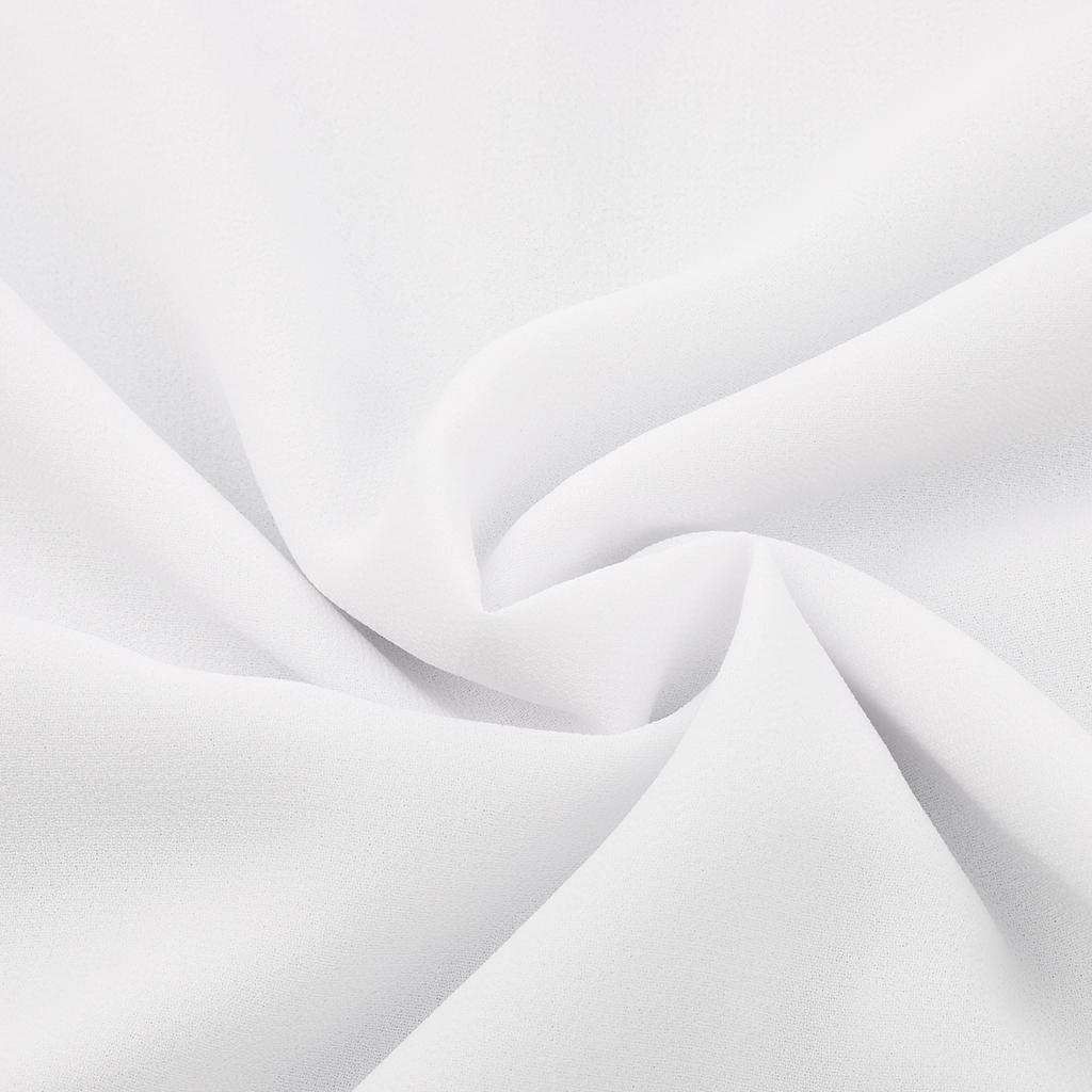 Women Solid Bubble Chiffon Scarf Muslim Hijabs Head Scarf Shawls White
