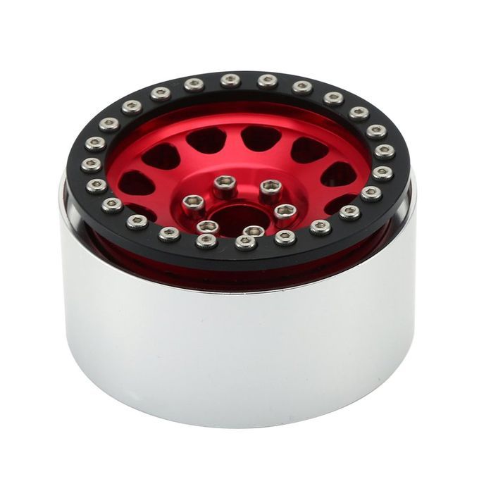 4p S 1/10 R  Ro K  Rawler Aluminum 2.2 Beadlo K Wheel Rims For Axial-red Black