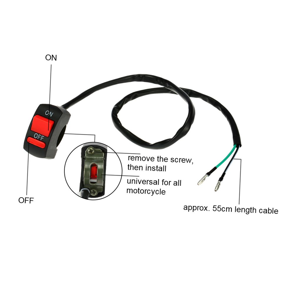Universal Motorcycle ATV Bike Handlebar Light Switch ON OFF