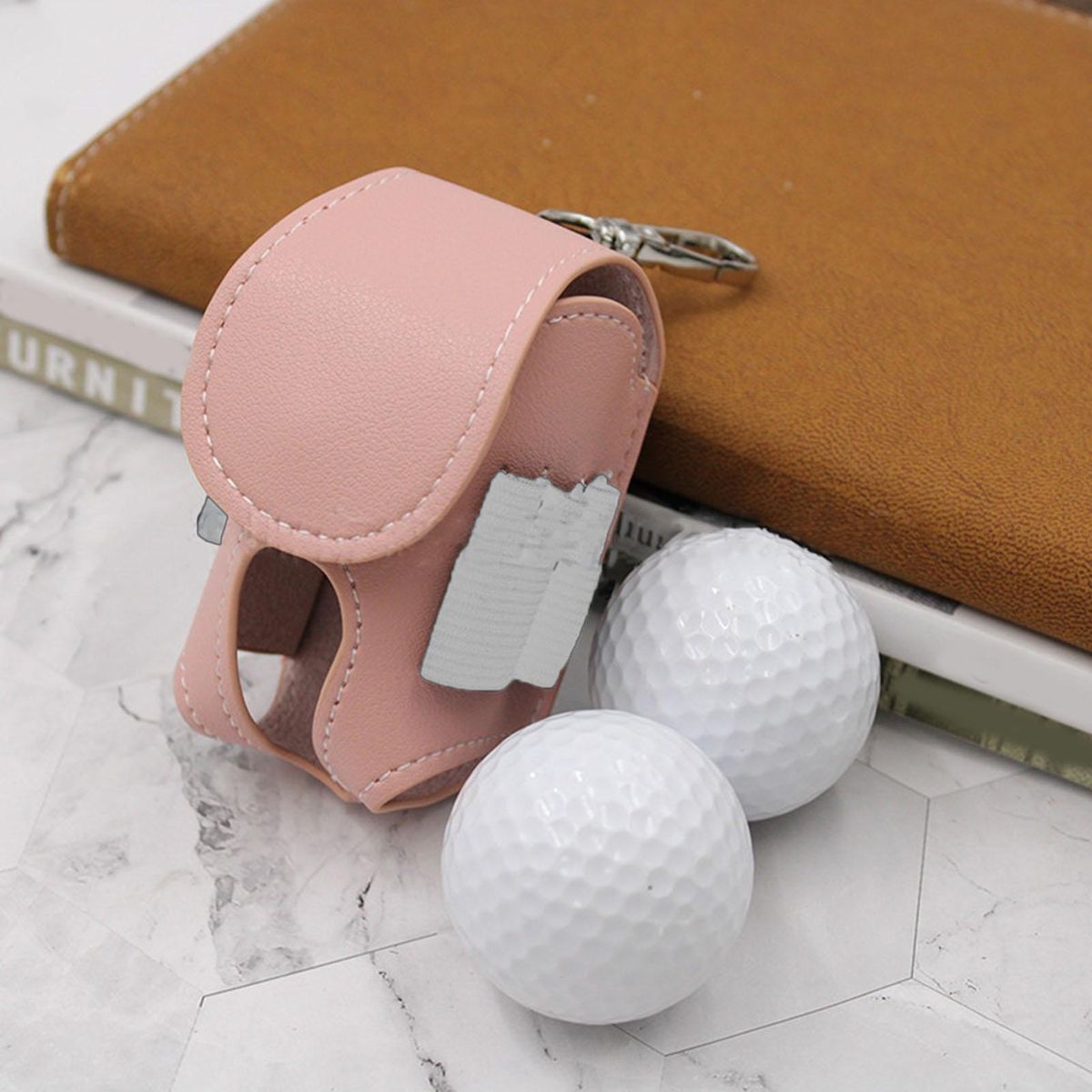 Golf Ball Waist Bag Golf Ball Waist Bag Holder Storage Pouch Pink