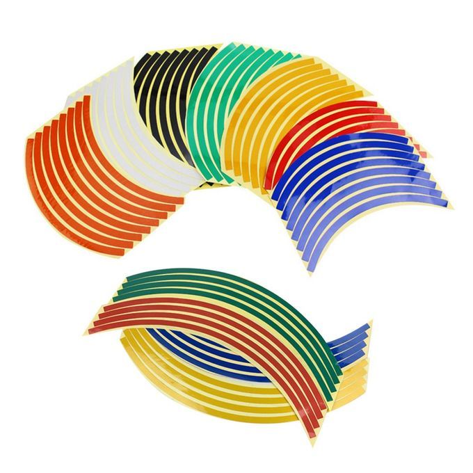 Fluores Ent Rim Tape Sti Kers Wheel Stripes De Als For Motor Y Le Wheels-Orange-10