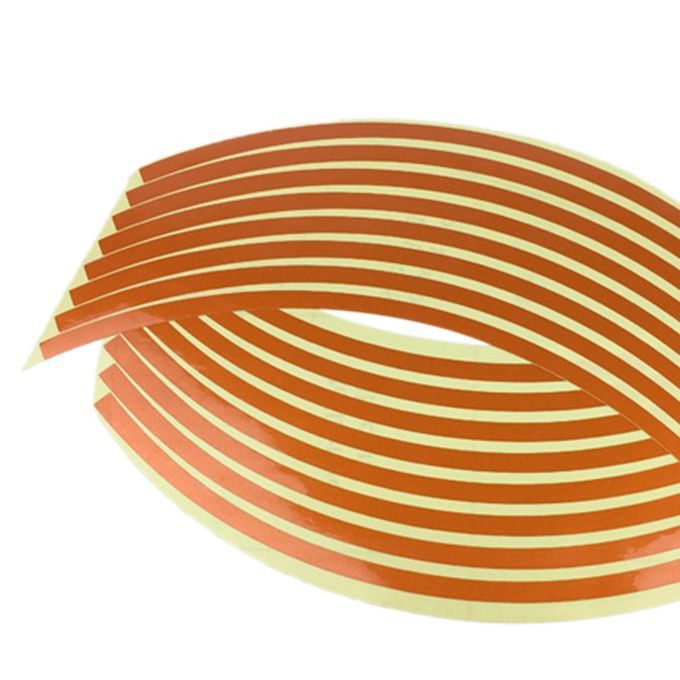 Fluores Ent Rim Tape Sti Kers Wheel Stripes De Als For Motor Y Le Wheels-Orange-10