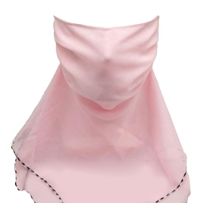 Ladies Face Mask Scarf Mouth Cover Outdoor Travel SunProtective Pink