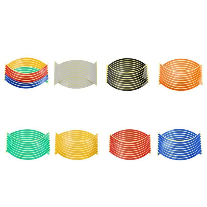 Fluores Ent Rim Tape Sti Kers Wheel Stripes De Als For Motor Y Le Wheels-Green-12
