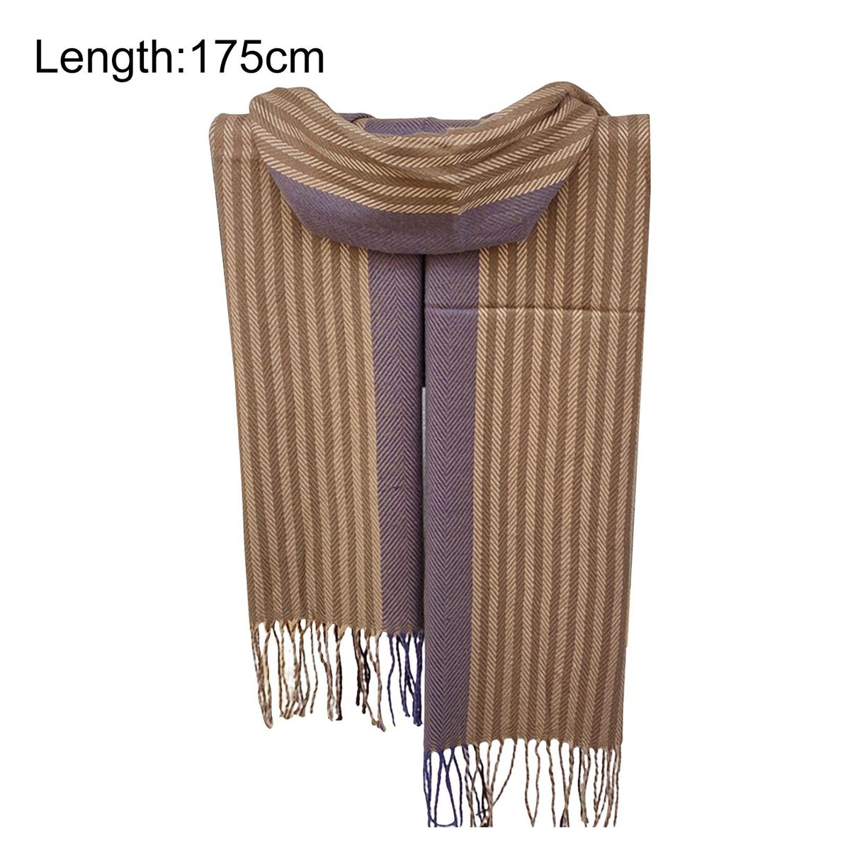 Autumn Winter Men Scarf Plaid Tassels Thickened-Red