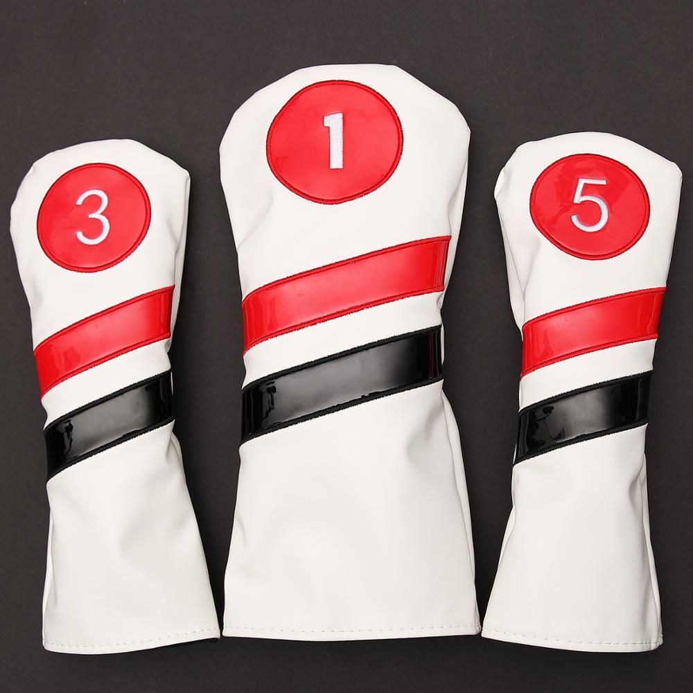 Golf Club 1 3 5 Wood Headcovers Driver / Fairway Rescue /