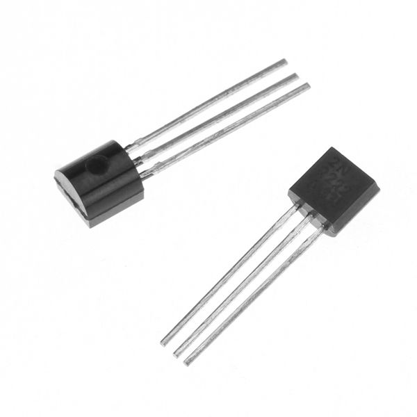 100Pcs 2N2222 TO92 Package 3 Pins NPN 40V 08A Silicone Transistor
