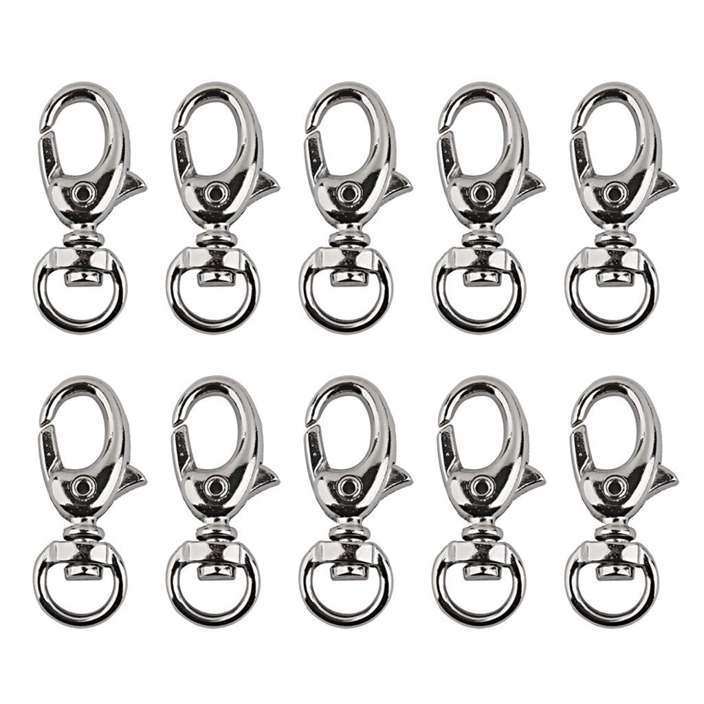 10x Lobster Clasps Swivel   Clips Snap Hooks Bag Key Rings DIY 9mm