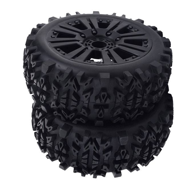 1:8 Scale RC Car Replacement Parts RC Car Wheel Rim Tyres Rubber Black