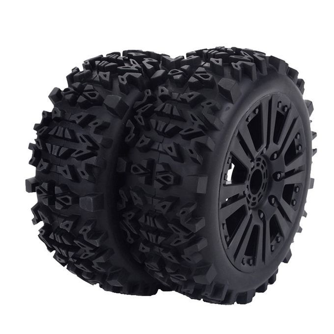 1:8 Scale RC Car Replacement Parts RC Car Wheel Rim Tyres Rubber Black