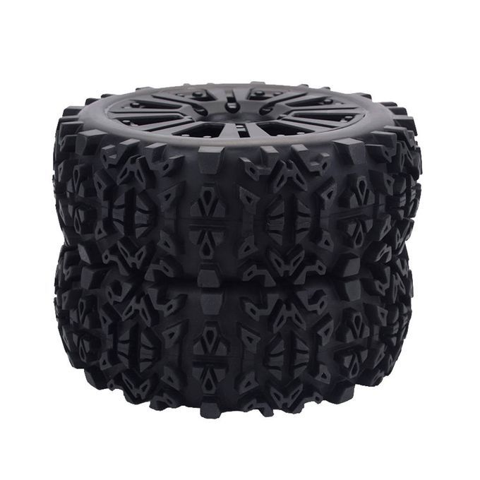 1:8 Scale RC Car Replacement Parts RC Car Wheel Rim Tyres Rubber Black